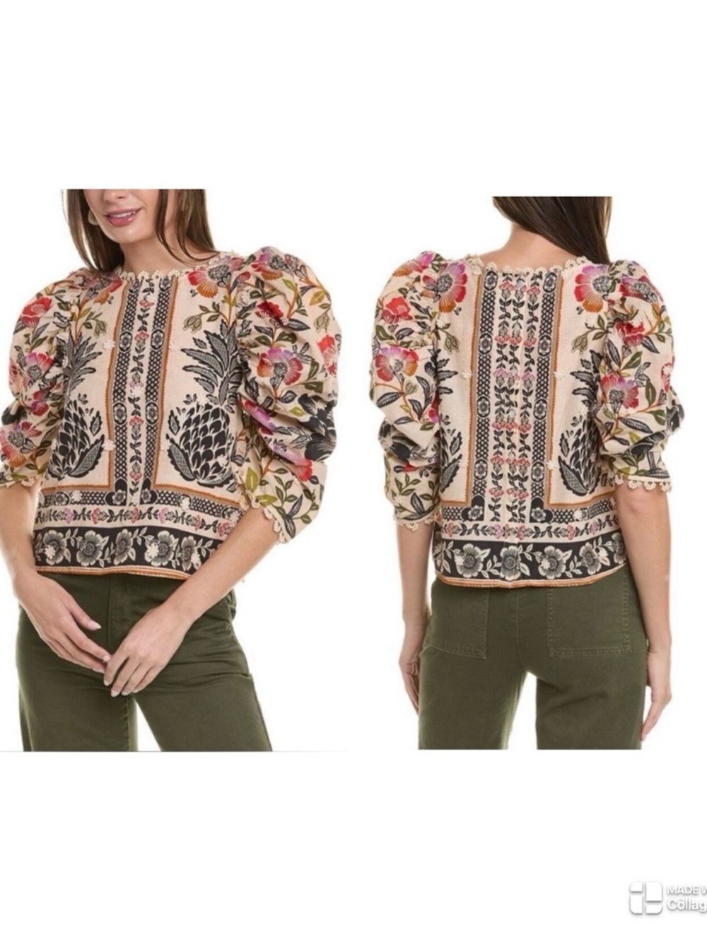 Farm Rio Romantic Garden blouse